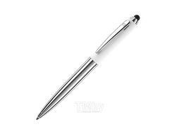 Ручка шарик/автомат "Nautic Touch Pad Pen" 1,0 мм, метал., белый/серебристый, стерж. синий