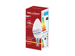 Лампа светодиодная С37 10Вт Е14 3000К LED Bellight