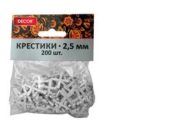 Крестики для кафеля 2,5 мм, 200шт Decor 338-0025