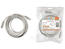 Патч-корд народный U/UTP Cat 5e 4PR 24AWG PVC, литой 7 м, серый SQ0115-0007