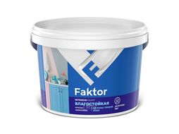 Краска FAKTOR интерьерная влагостойкая белая 2,5 кг