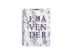 Тетрадь А5 80л в клетку на спирали "Lavender", пластик. обложка, ПОЛИГРАФИКА 58329