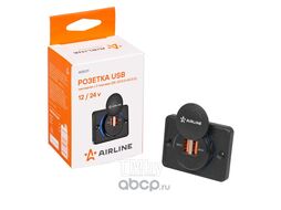 Розетка USB накладная c 2 портами (5В, QC3.0+QC3.0) AIRLINE AEBJ211