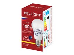 Лампа светодиодная А60 15Вт Е27 3000К LED Bellight