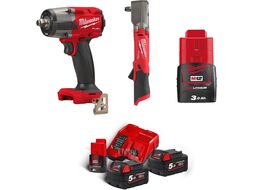 Набор инструментов Milwaukee M18FMTIW2F12/M12FRAIWF12/M18NRG-502/M12B3 (A001MLW)