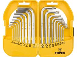 Ключи шестигранные 1,5-10мм и Torx Т10-50, набор 18 элементов TOPEX 35D952