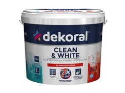 Краска латексная Clean&White 3л грязеотталкивающая белая мат DEKORAL 389652