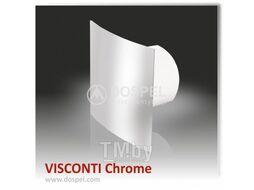 Вентилятор D120 стандарт Visconti chrome стеновой 17x17 Dospel 017-9219