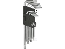 Ключи шестигранные Torx T10-50мм, CrV, длинные набор 9 шт. TOPEX 35D961