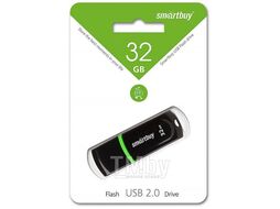 Карта памяти USB (флэш-накопитель) 32Gb Paean USB 2.0 Flash Drive с колпачком, черная Smartbuy SB32GBPN-K