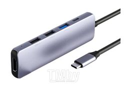 Док-станция Netac WF13 NT08WF13-30GR, Type-C to USB3.0+USB2.0*2+100W PD+HDMI