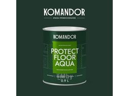 Эмаль для пола полуматовая KOMANDOR PROTECT FLOOR AQUA БАЗА A 0,9л