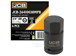 Головка-бита ударная 6-гранная 3/4", 38мм JCB JCB-26410038MPB