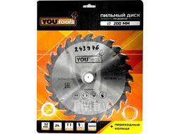 Пильный диск т/с 200/32мм Z24 (дерево, косой зуб уз.+25) Yourtools