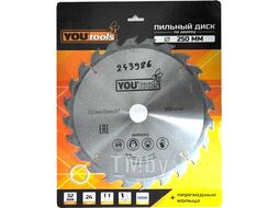 Пильный диск т/с 250/32мм Z24 (дерево, косой зуб уз.+25) Yourtools