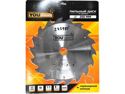 Пильный диск т/с 250/32мм Z18 (дерево, косой зуб уз.+25) Yourtools