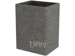 Стакан настольный, STONE, BLACK, полирезин FORA FOR-STN44BL