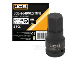 Головка-бита ударная 6-гранная 3/4", 27мм JCB JCB-26410027MPB