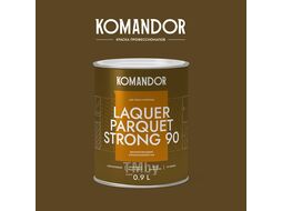 Лак для полов высокоглянцевый KOMANDOR LAQUER PARKET STRONG 0,9л