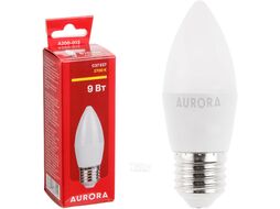 Лампа светодиодная C37 СВЕЧА 9Вт 230В E27 2700K AURORA A200-013