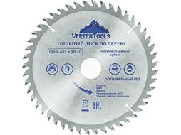 Диск пильный verteXtools 190х30-20 Z48