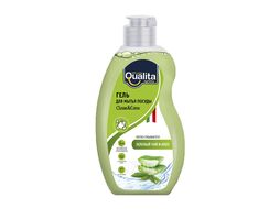 Средство для мытья посуды "QUALITA" GREEN TEA & ALOE флакон 500мл