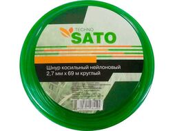 Шнур косильный нейлоновый 2,7мм х69м круглый SATO TECHNO (1LB)