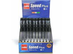 Ручка шарик. "Speed Plus" 0,7 мм, пласт., прозр., стерж. черный Cello 0753/CEL1012719