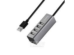 Хаб USB HB1, темно-серый 4xUSB, кабель 8 см Hoco 6,95753E+12