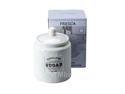 Банка для сыпучих продуктов керамическая "sugar" 780 мл/11*15 см Fresca QC23A519S