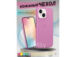 Бампер Bingo Leather Magsafe для APPLE iPhone 14 Розово-лиловый