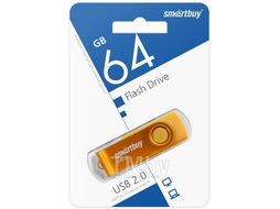 USB флэш-диск 2.0 Smartbuy 064GB Twist Yellow SB064GB2TWY