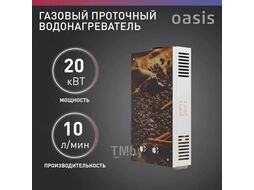 Газовый проточный водонагреватель "Oasis Eco" Glass K-20 (20кВт, 2м3/час, 0,02-0,7МПа, 1300Па,110мм)