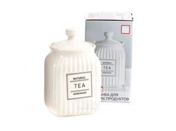 Банка для сыпучих продуктов керамическая "tea" 650 мл/10,5*9,5*16,4 см Fresca HC21B50T