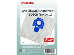 Комплект пылесборников DR.ELECTRO (Bosch BWD 4..., Zelmer Aquawelt) 5 шт ZE/5