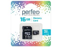 Карта памяти Perfeo PF16GMCSH10A microSDHC 16GB, class 10