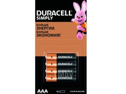 Батарейки алкалиновые 1,5 V LR03/HBDC (AAA) DURACELL EXTRA LIFE 4шт