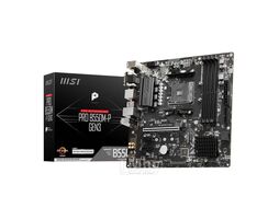 Материнская плата MSI PRO B550M-P GEN3, AM4, (VGA, DVI, HDMI), 4xDDR IV, mATX