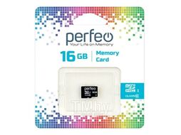 Карта памяти Perfeo PF16GMCSH10 microSDHC 16GB, class 10 без адаптера