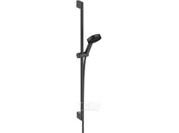 Душевой набор Pulsify Select S 105 3jet Relaxation cо штангой 90 см черный мат Hansgrohe 24170670