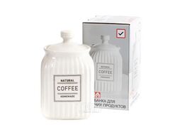 Банка для сыпучих продуктов керамическая "coffee" 650 мл/10,5*9,5*16,4 см Fresca HC21B50C