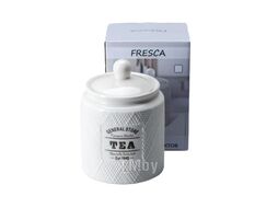 Банка для сыпучих продуктов керамическая "tea" 780 мл/11*15 см Fresca QC23A519T