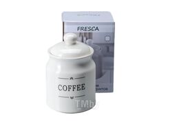 Банка для сыпучих продуктов керамическая "coffee" 700 мл/10,5*16 см Fresca QC23A410C