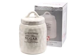 Банка для сыпучих продуктов керамическая "sugar" 700 мл/11*11*15,5 см Fresca HC21A48-S