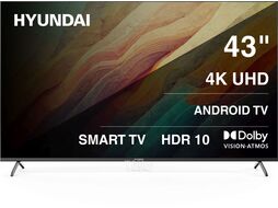 Телевизор LED 43" Android TV Frameless черный/черный 4K Ultra HD 60Hz MEMC DVB-T DVB-T2 DVB-C DVB-S DVB-S2 USB WiFi Smart TV Hyundai H-LED43BU7009