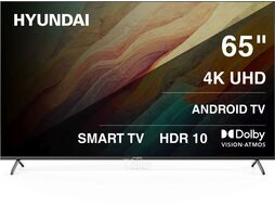 Телевизор LED 65" Android TV Frameless Metal черный/черный 4K Ultra HD 60Hz DVB-T DVB-T2 DVB-C DVB-S DVB-S2 USB WiFi Smart TV Hyundai H-LED65BU7009