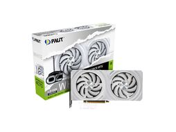 Видеокарта GeForce RTX 4070, 12Gb GDDR6 192bit, Palit Dual White OC NE64070S19K9-1048L, RTL