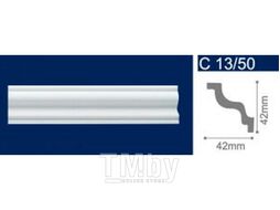 Плинтус потолочный экструдир. С13/50 42*42 2м Solid
