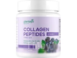 Витаминно-минеральный комплекс Plantago Collagen Peptides + Vitamin C (200гр, лесные ягоды)