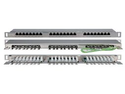 Патч-панель 19" 0.5U 24xRJ45 кат.5E FTP HYPERLINE PPHD-19-24-8P8C-C5E-SH-110D